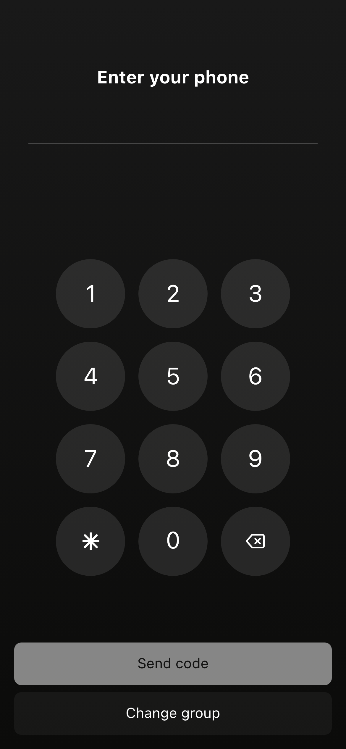 Step 4 — Phone entry screen.